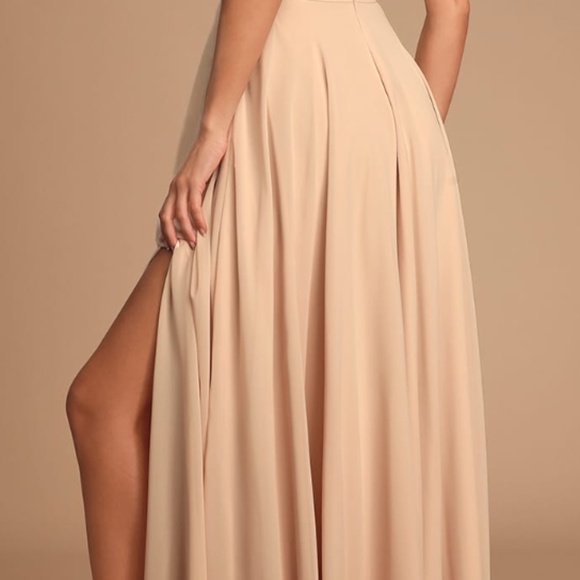 Picture Perfect Blush Lace Maxi Dress - Picture 2 of 3